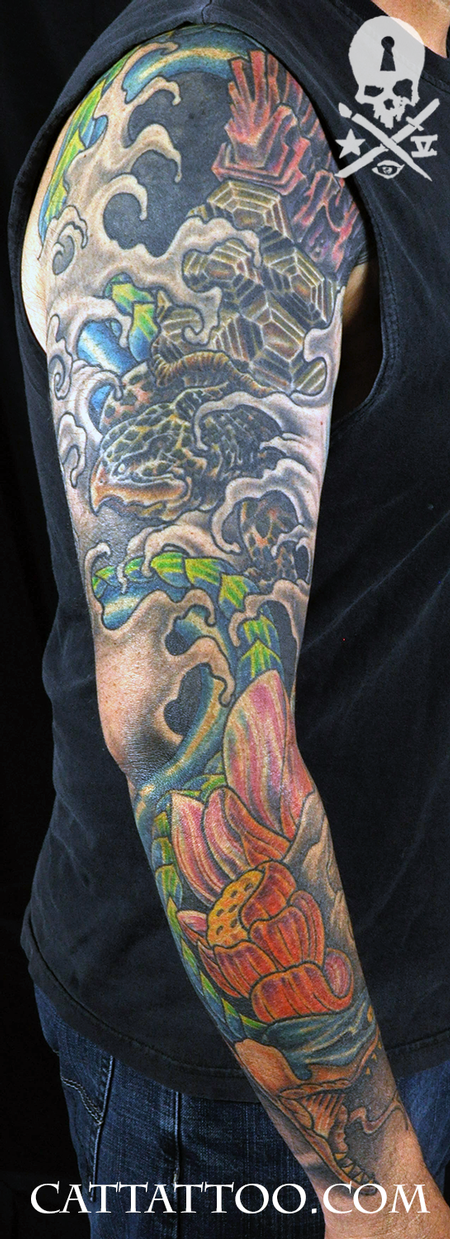 Tattoos - Turtle and Lotus - 93674